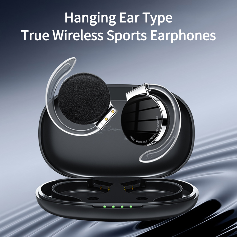Earphone Sport Hook - F2 TWS-oortelefoon met microfoons Sport-oorhaak LED-display