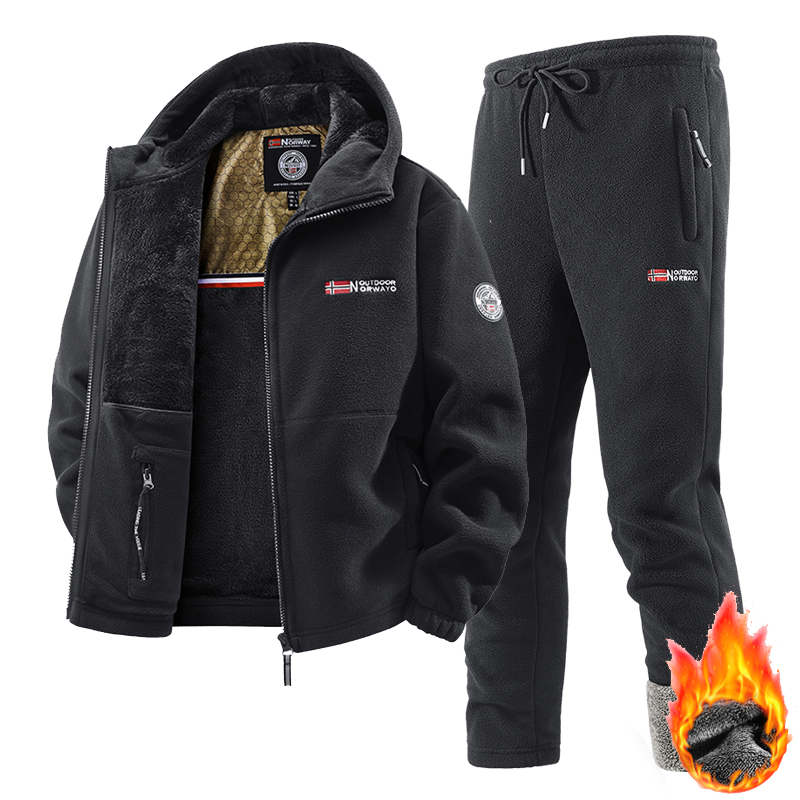 Running Gear For Men - Nieuwe winter sportkledingset heren retro trainingspak