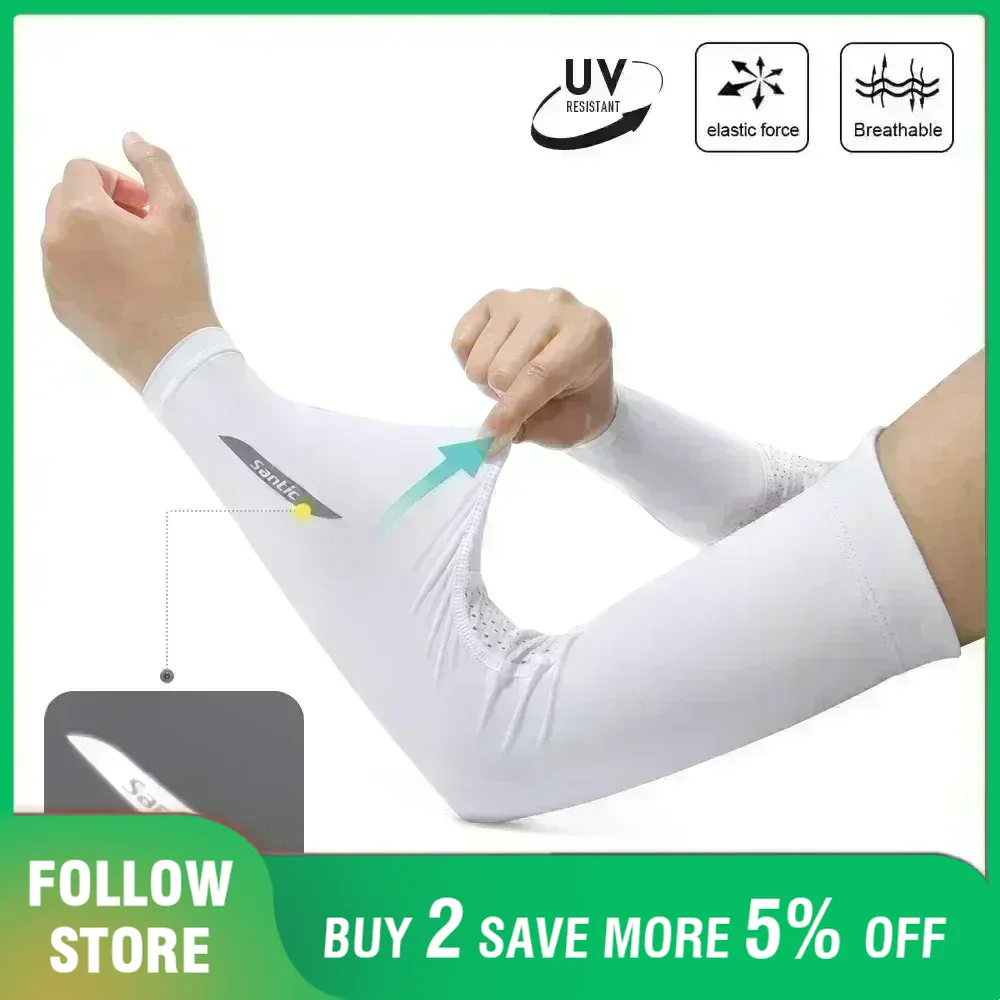 New Gear Running - Santic Sports Arm Compressiemouwen Nieuwe zomer