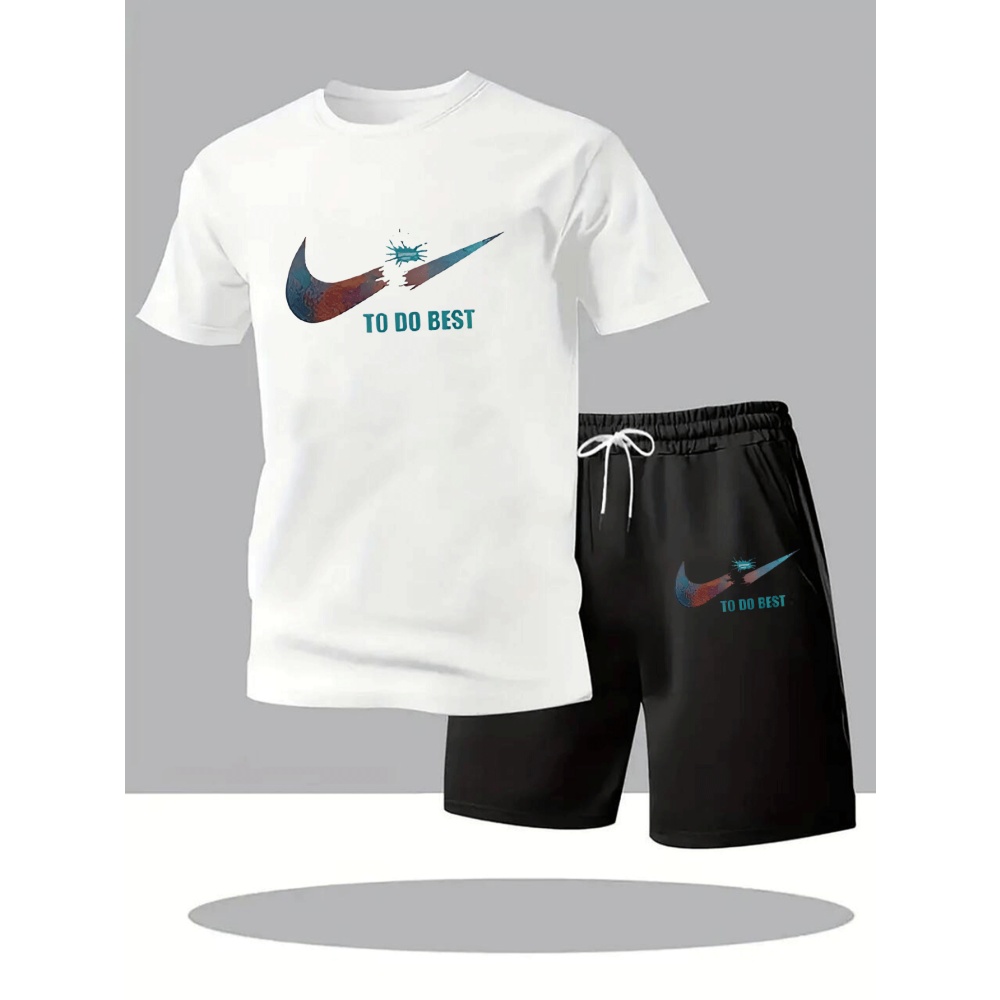 Running Gear For Men - Nieuwe zomersportkleding herenpak mode tweedelige sport