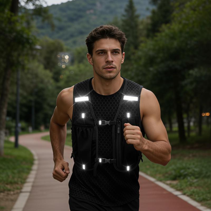New Gear Running - Nieuw hardloopvest unisex, lichtgewicht, ademend, reflecterend,