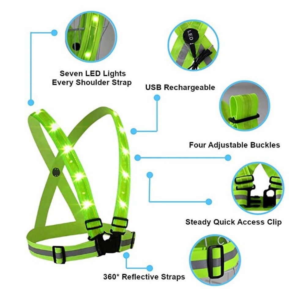 Nieuw polyester LED-veiligheid - New Gear Running recensie en prijs